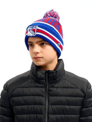 Шапка NHL New York Rangers с помпоном (подростковая) фото 2 Шапка NHL New York Rangers с помпоном (подростковая) фото 2